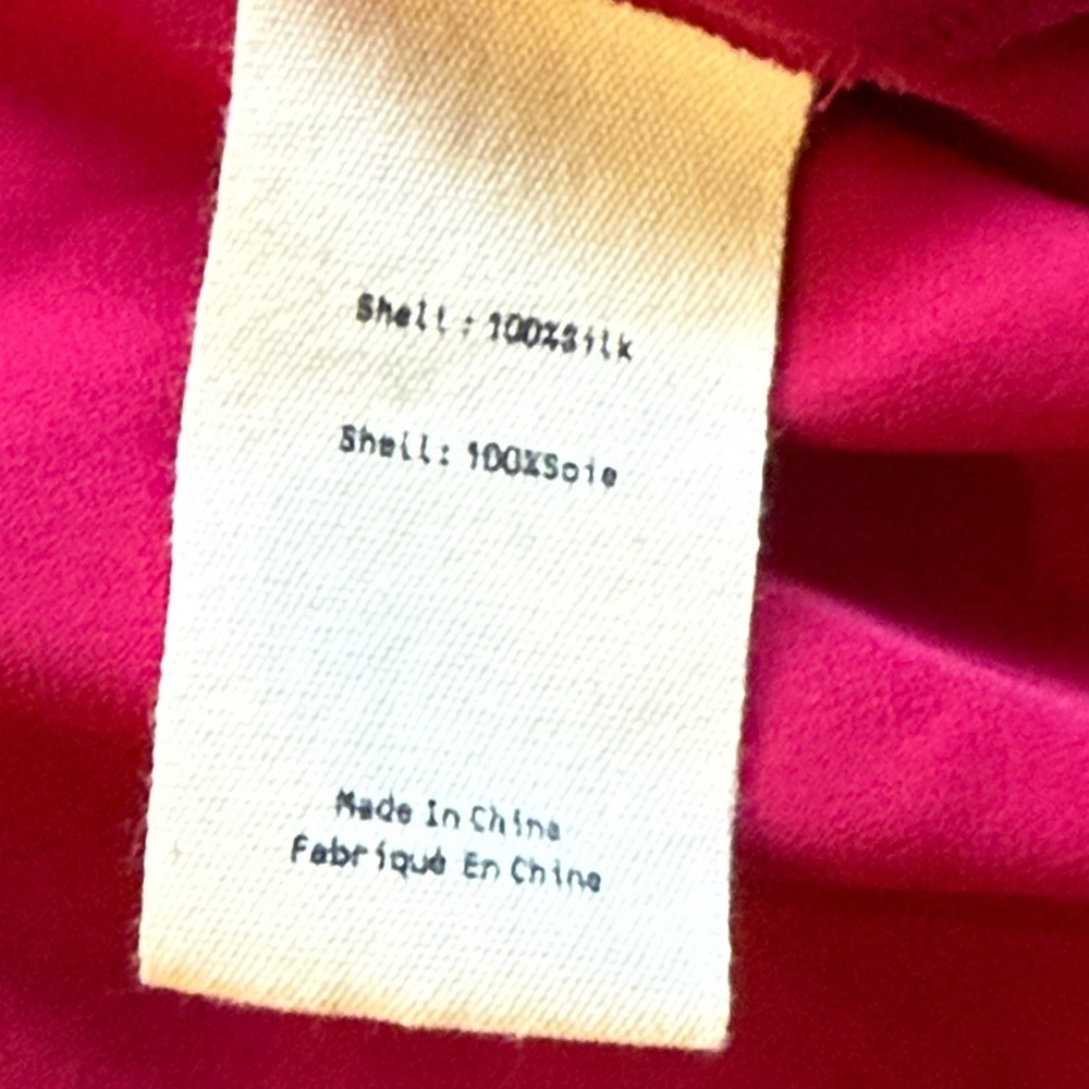 L’Agence sz L 100% silk Women's Sleeveless V-Neck tank Top Pink great condition - Picture 8 of 10